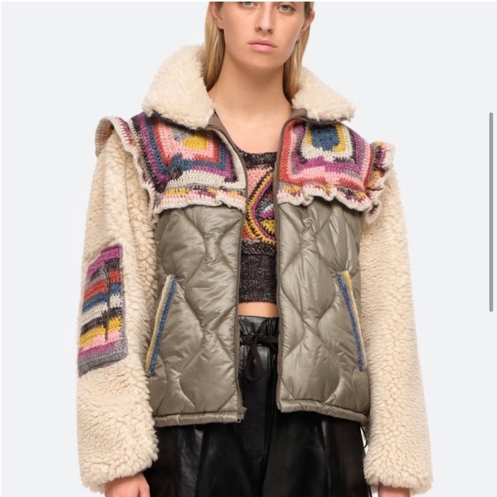 Sea New York crochet warm jacket